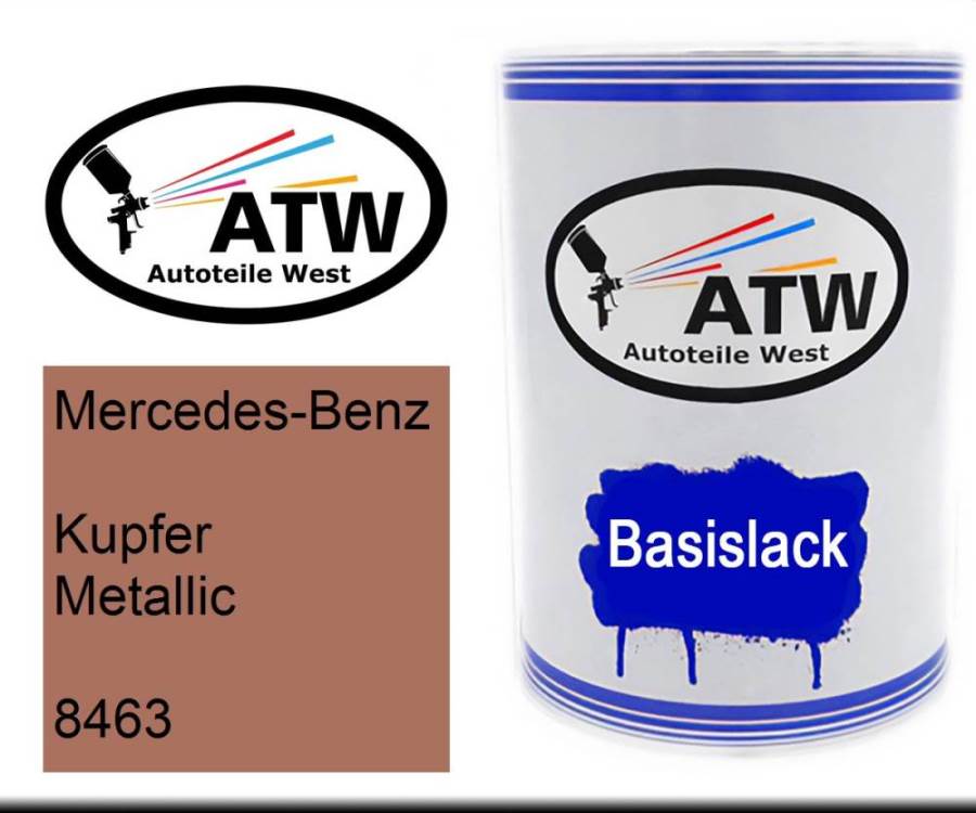 Mercedes-Benz, Kupfer Metallic, 8463: 500ml Lackdose, von ATW Autoteile West.